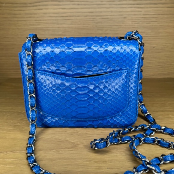 Classic Python Rectangular Mini Flap Bag - Picture 3 of 6